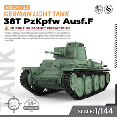 SSMODEL SS144723 1/144 Military Model Kit German 38T PzKpfw Light Tank Ausf.F