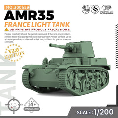 SSMODEL SS200659 1/200 Military Model Kit France AMR35 Light Tank