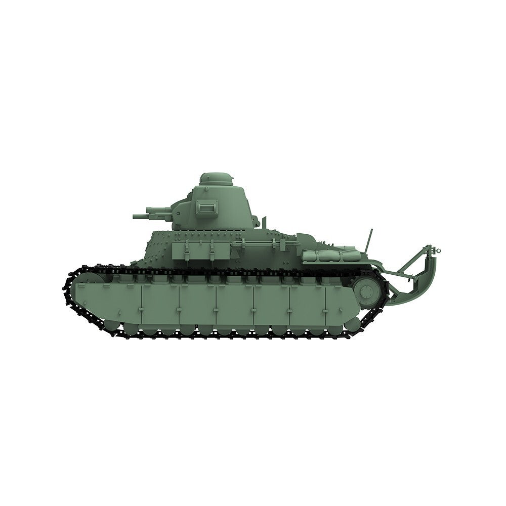SSMODEL 1/35 Military Model Kit France D1 Light Tank ST2 Turret &47mm SA34 Gun — detail view 4