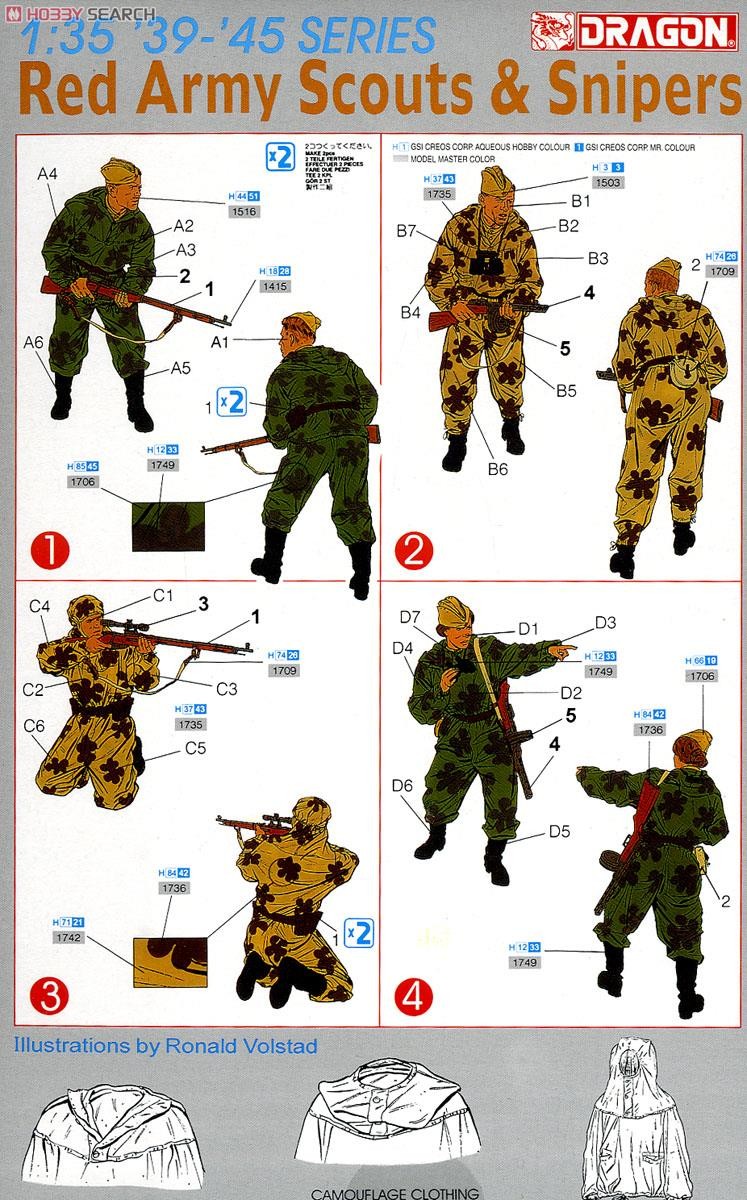 Dragon 6068 WW.II Soviet Army Scout & Sniper (Female Soldier 2 Figures, Male 2 ) — detail view 3