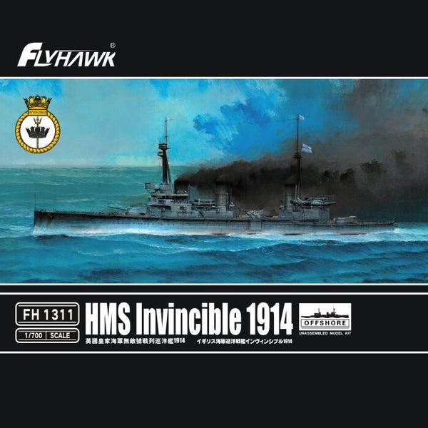 Flyhawk FH1311 1/700 HMS Invincible 1914 Plastic Model Kit