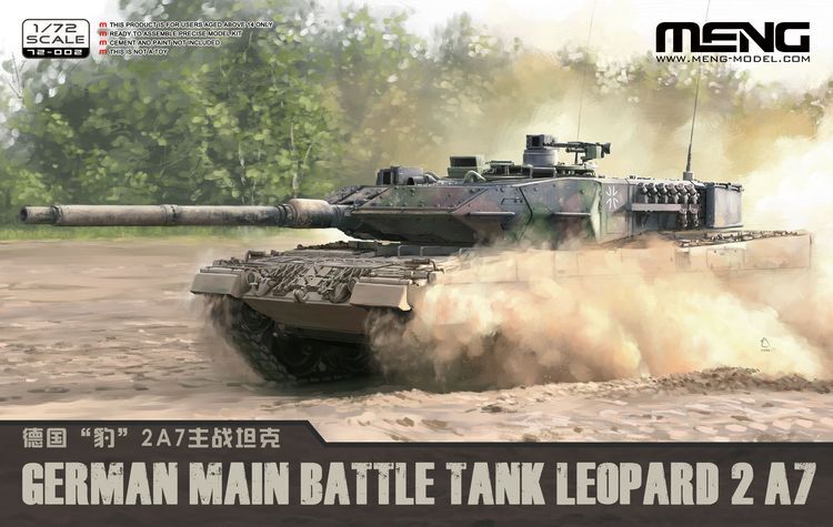 MENG 72-002 1/72 German Main Battle Tank Leopard 2 A7 — scale model kit