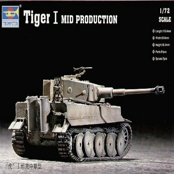 Trumpeter Models ( 07243 ) German Tiger Mid Production 1/72 — scale model kit
