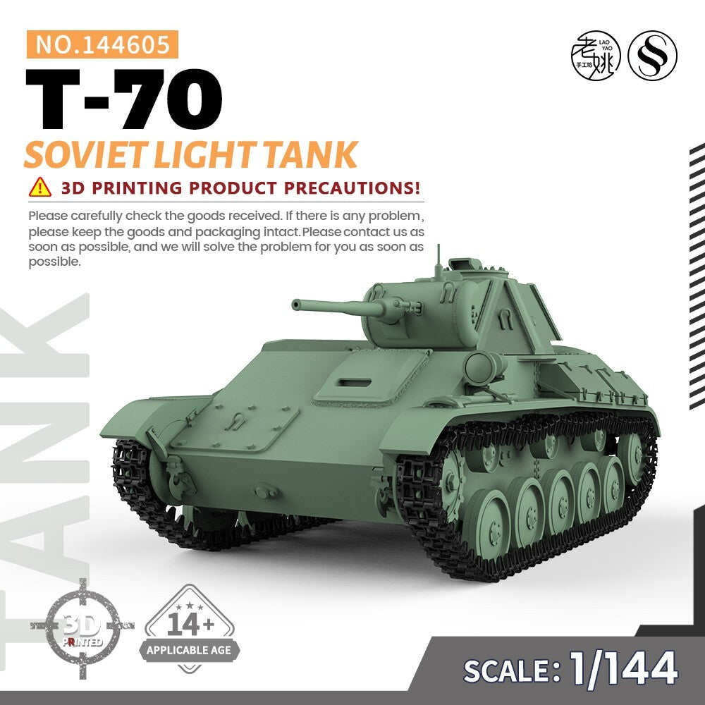 SSMODEL SS144605 1/144 Military Model Kit Soviet T-70 Light Tank
