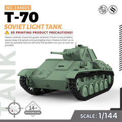 SSMODEL SS144605 1/144 Military Model Kit Soviet T-70 Light Tank