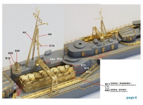 Five Star FS710258 1/700 WWII IJN Destroyer Asashio Class Up set for Hasegawa