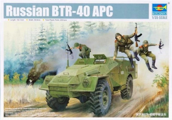 Trumpeter 05517 RUSSIAN BTR-40 APC 1/35 Model Kit- — scale model kit