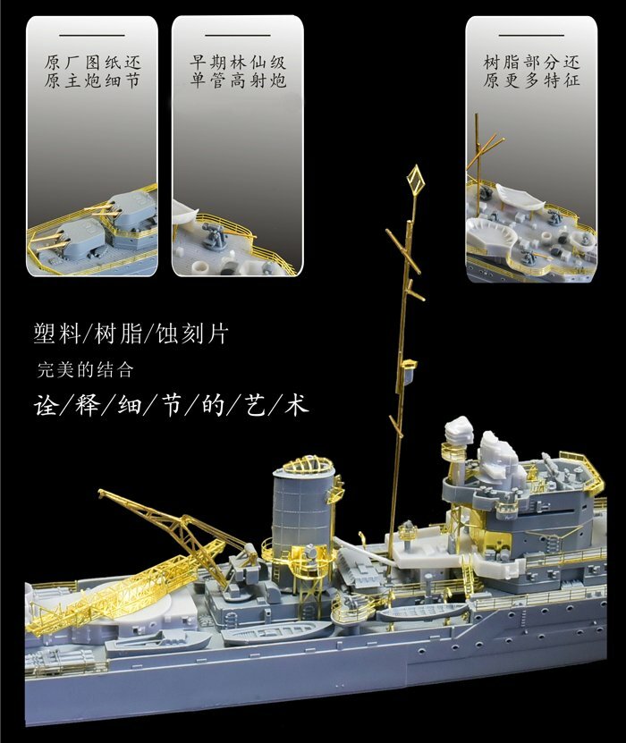 Flyhawk FH1158 1/700 HMS Cruiser Galatea — detail view 3