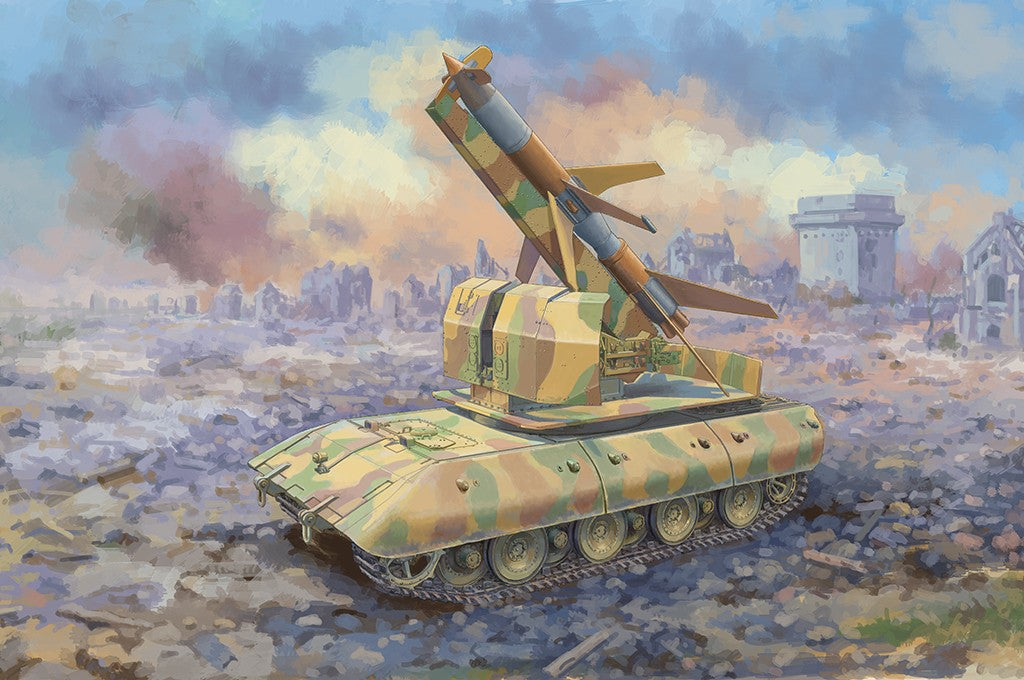 Trumpeter 09586 1:35 E-100 Flakpanzer Tank Plastic Kit w/Flakrakete Rheintocher — scale model kit