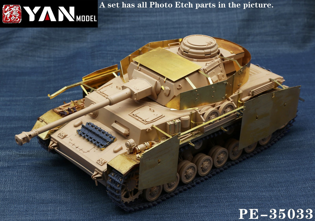 Yan Model PE-35033 1/35 Pz.Kpfw.IV Ausf.H Detail Up Set for Rye Field Model 5046 — scale model kit