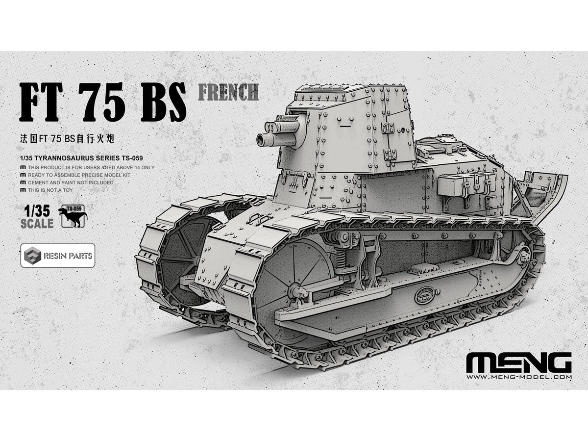 Meng Model - French Renault FT 75 BS, 1/35, TS-059 Main image