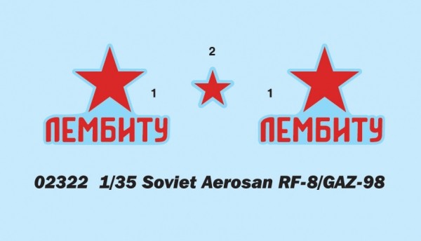 Trumpeter 02322 SOVIET AEROSAN RF-8 1/35 Model Kit-