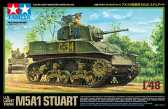 Tamiya 32606 1/48 Scale Military Model Kit WWII U.S Light Tank M5A1 Stuart