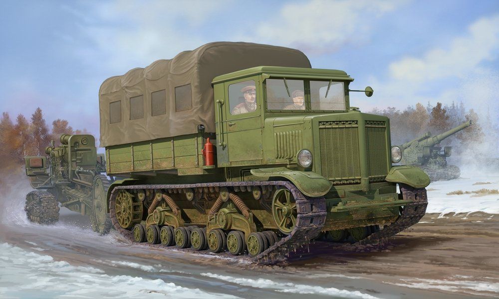 Trumpeter 01573 - 1/3 5 Voroshilovets Tractor - New — scale model kit