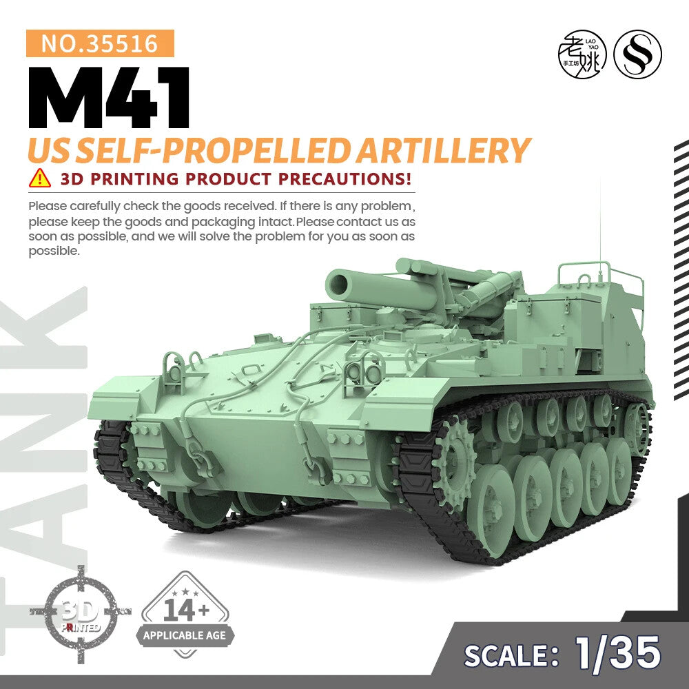 SSMODEL SS35516 1/35 Military Model Kit US M41 Self-propelled Artillery