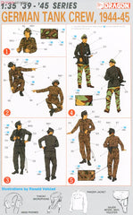 DRAGON 6014 1/35 Scale German Tank Crew 1944-45 Model Kit