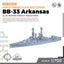 SSMODEL 700524 1/700 3D Printed Resin USN Wyoming class Arkansas Battleship BB33