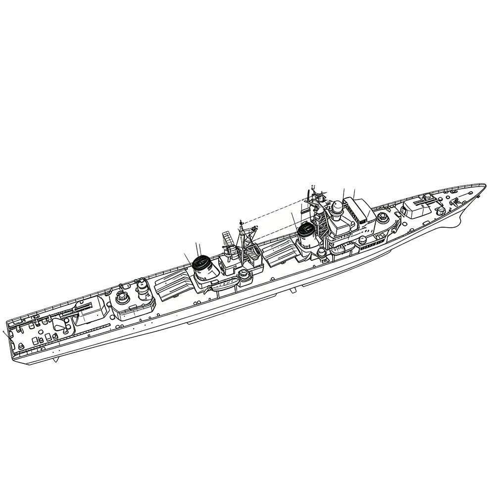 SSMODEL SSC1250177S 1/1250 CNS Luda I Class Destroyer Water Line