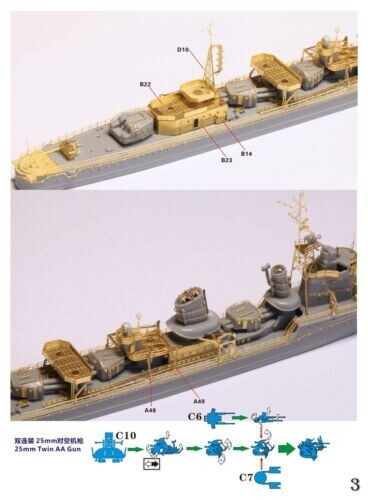 Five Star FS710303 1/700 WWII IJN Fubuki Class (Special TypeIII) Destroyer Set — detail view 4