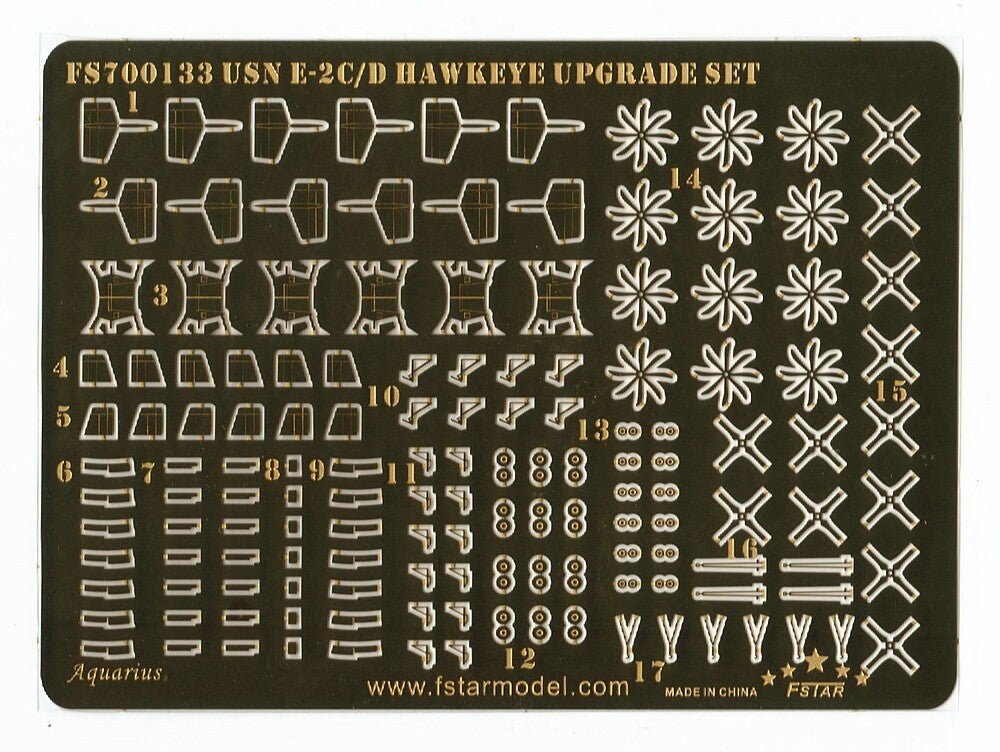 Fivestar PE 1/700 Modern USN E-2C/D Hawkeye Upgrade Set for Trumpeter FS700133