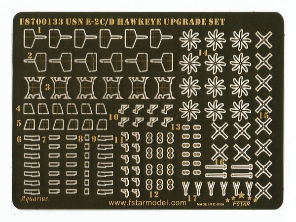 Fivestar PE 1/700 Modern USN E-2C/D Hawkeye Upgrade Set for Trumpeter FS700133