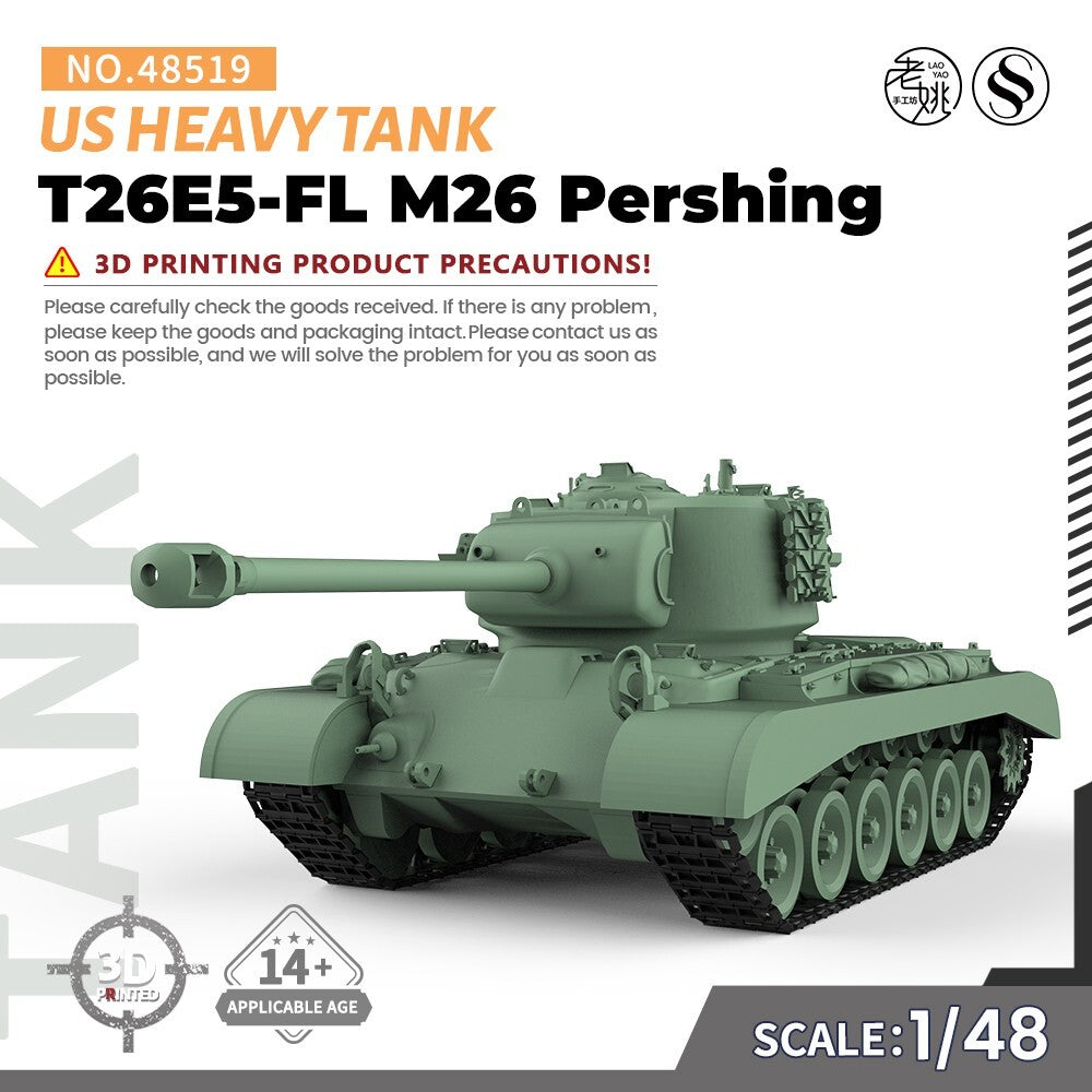 SSMODEL SS48519 1/48 Military Model Kit US T26E5-FL M26 Pershing Heavy Tank