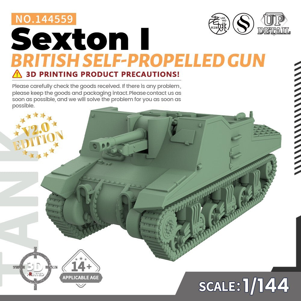 SSMODEL SS144559 1/144 Military Model Kit British Sexton I Self-Propelled Gun