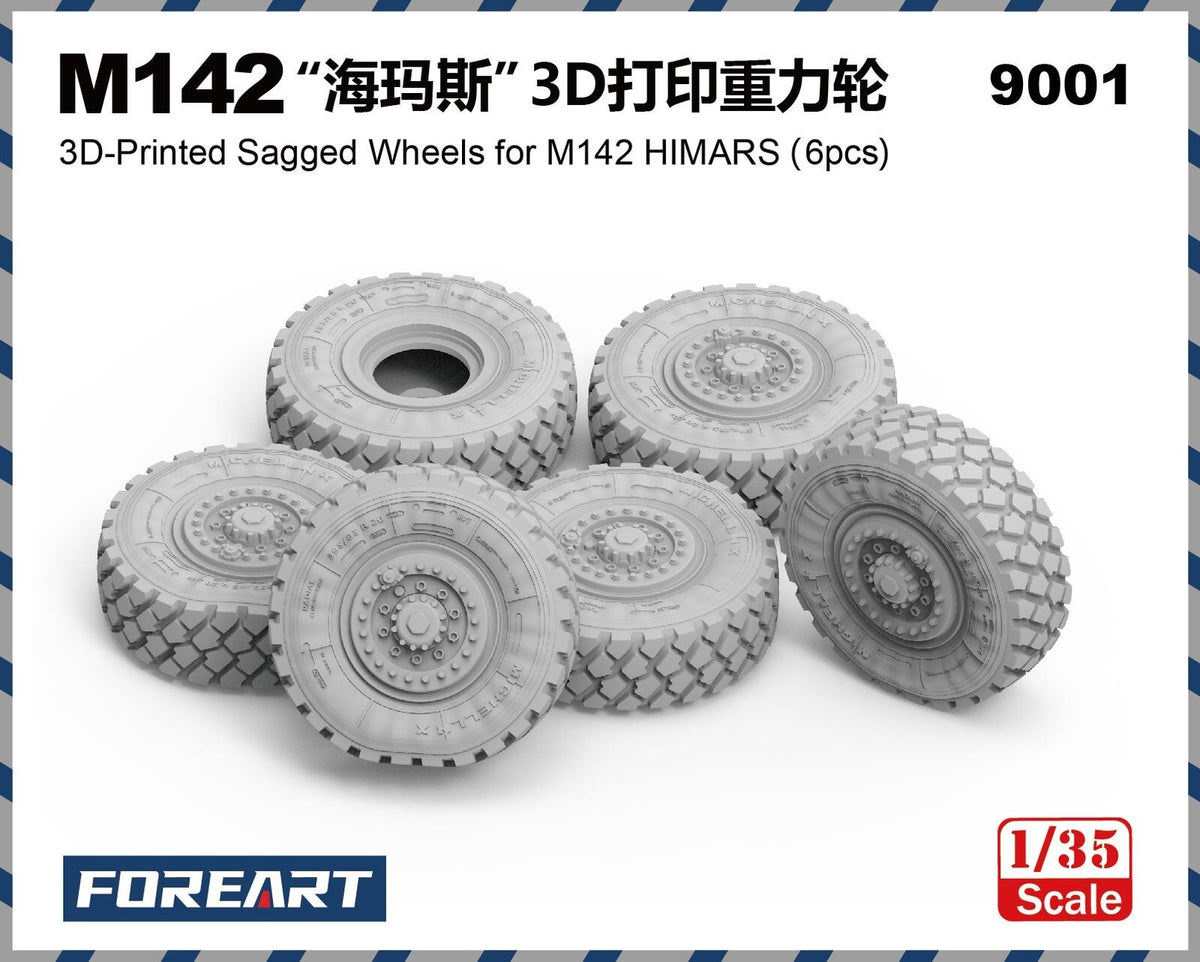 FOREART 9001 1/35 3D-Printed Sagged Wheels for M142 HIMARS — scale model kit