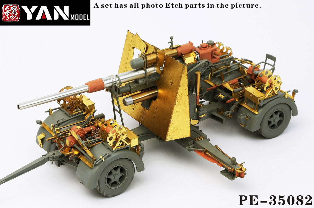Yan Model PE35082 1/35 Super 88mm Cannon”88mm FLAK 36/37(for Border Model BT013 — scale model kit