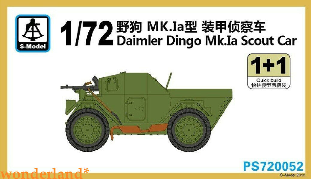 S-model 1/72 PS720052 Daimler Dingo Mk.Ia Scout Car (1+1) — scale model kit