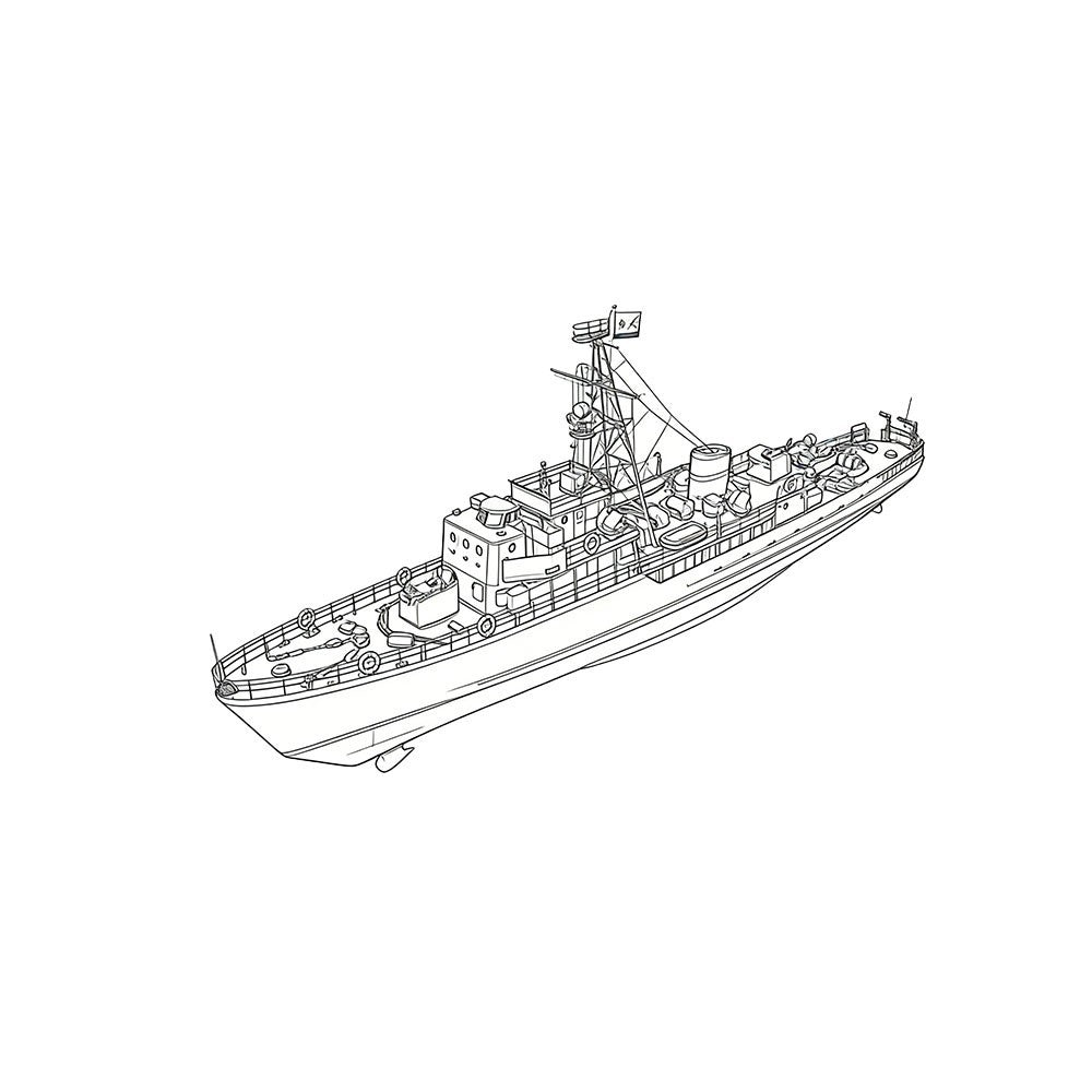 SSMODEL 1/350 Military Model USSR Soviet Union T43K Class Minesweeper Full Hull