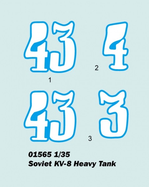 Trumpeter 01565 SOVIET KV-8 HEAVY TANK Model Kit 1/35 — detail view 3