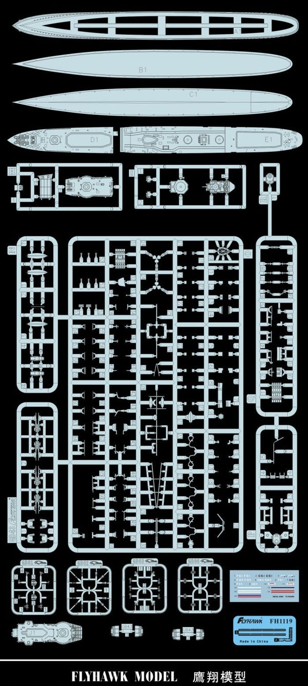 Flyhawk FH1119 1/700 HMS Kelly 1940 Plastic Model Kit