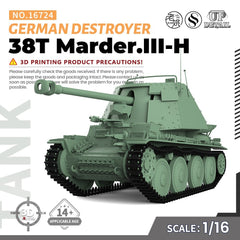 SSMODEL SS16724 1/16 Military Model Kit German 38T Marder.III-H Destroyer