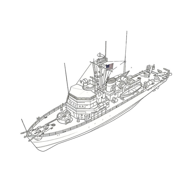 SSMODEL SSC200160 1/200 US Navy Aggressive CLass Minesweeper Full Hull