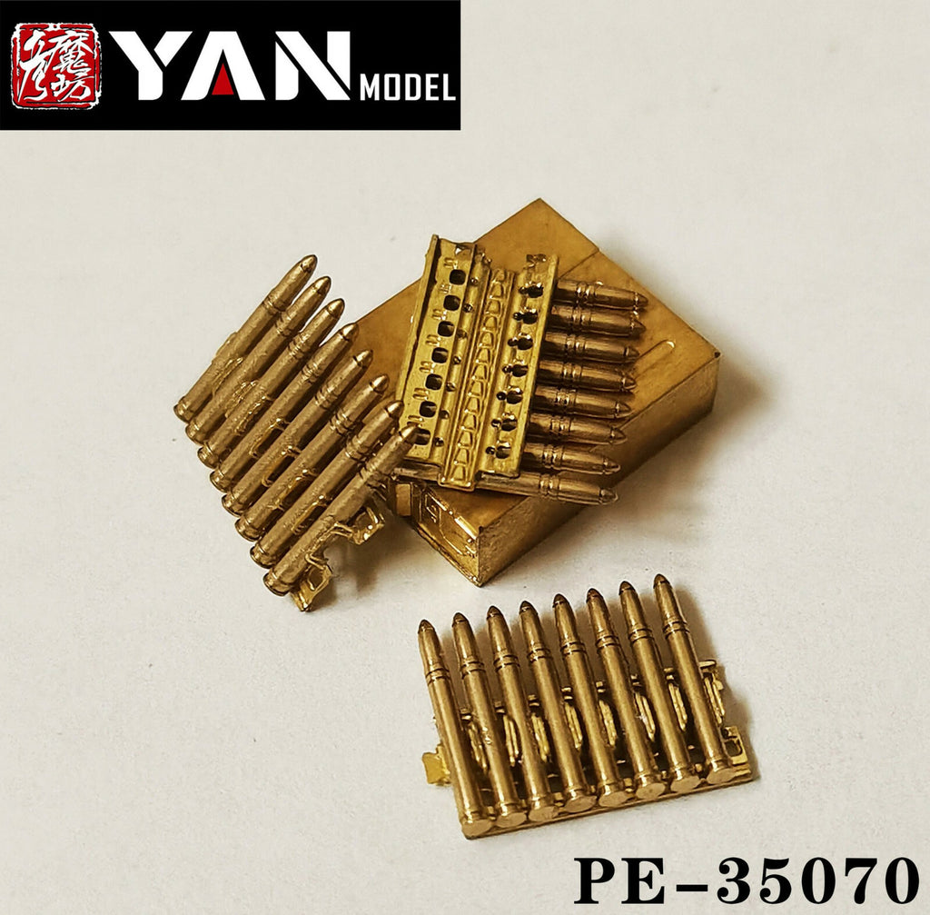 Yan Model PE35070 1/35 German 37mm Flak 43 Ammo and 8-Round Ammo Clip Containers