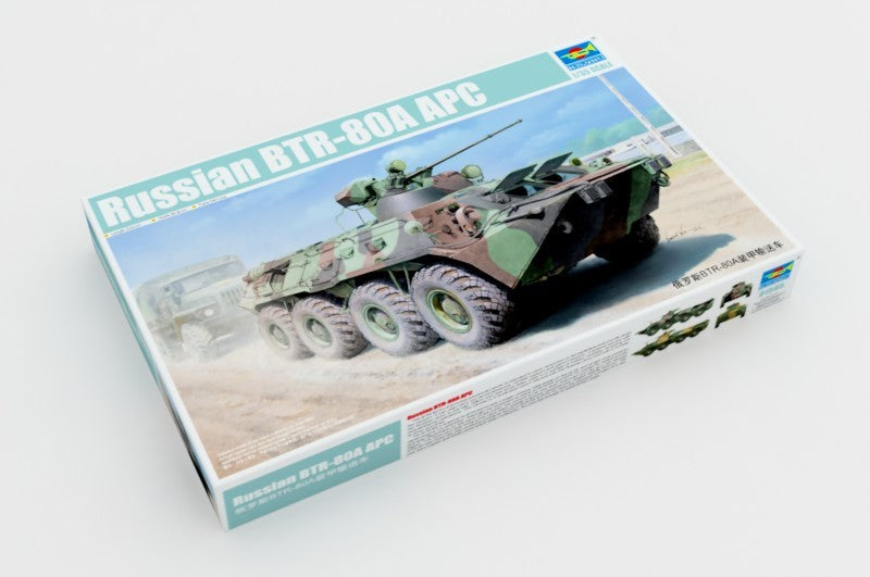Trumpeter 1/35 01595 Russian BTR-80A APC — scale model kit