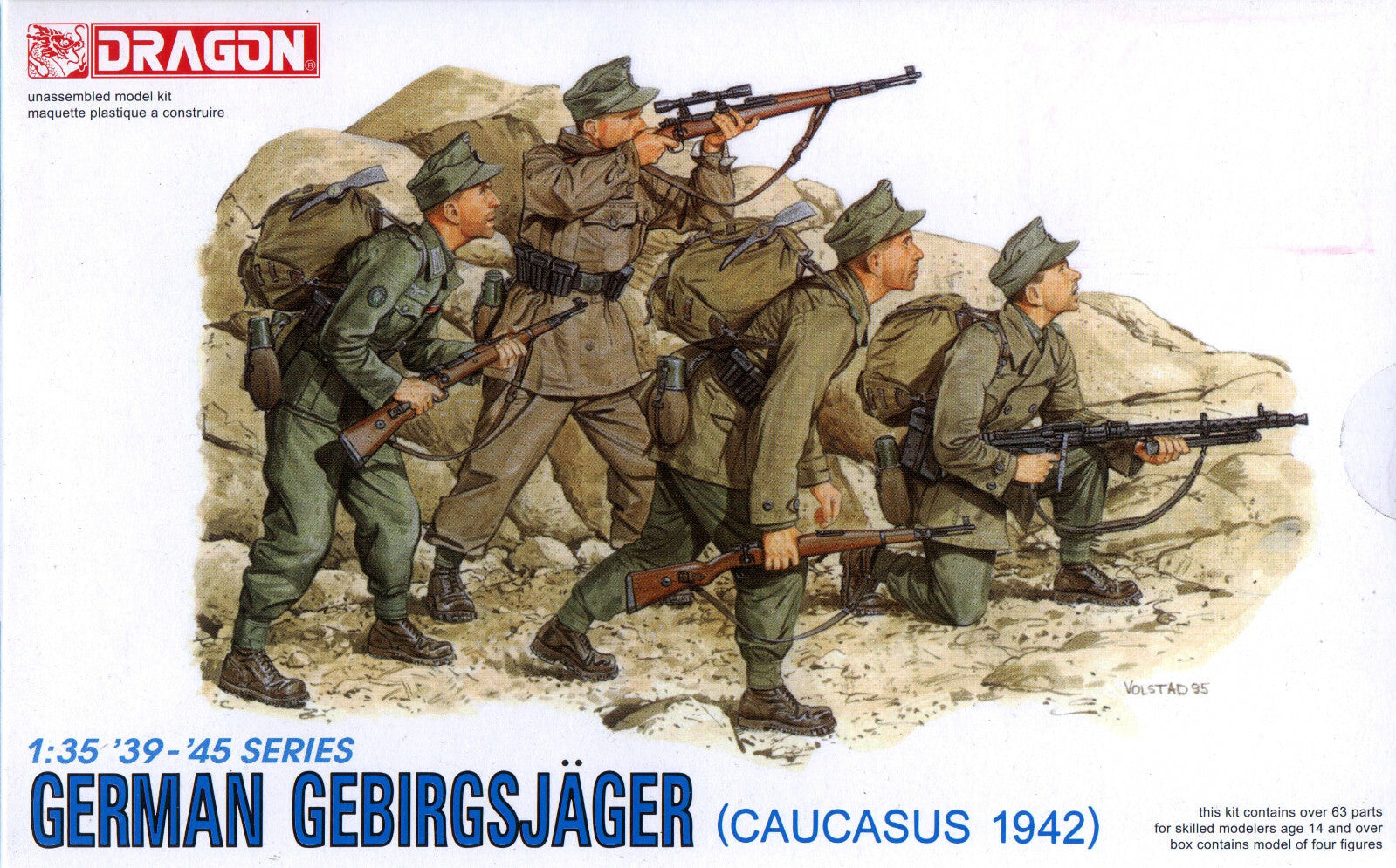 Dragon 1/35 6045 WWII German Gebirgsjager (Caucasus 1942) (4 Figures)
