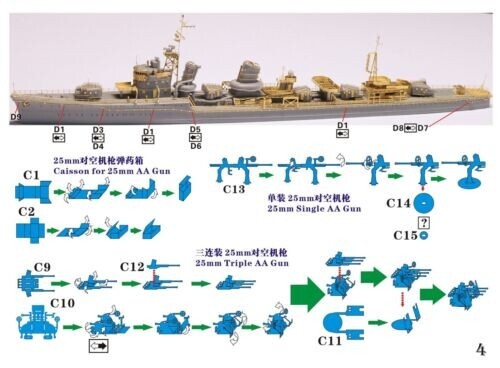 Five Star FS710303 1/700 WWII IJN Fubuki Class (Special TypeIII) Destroyer Set