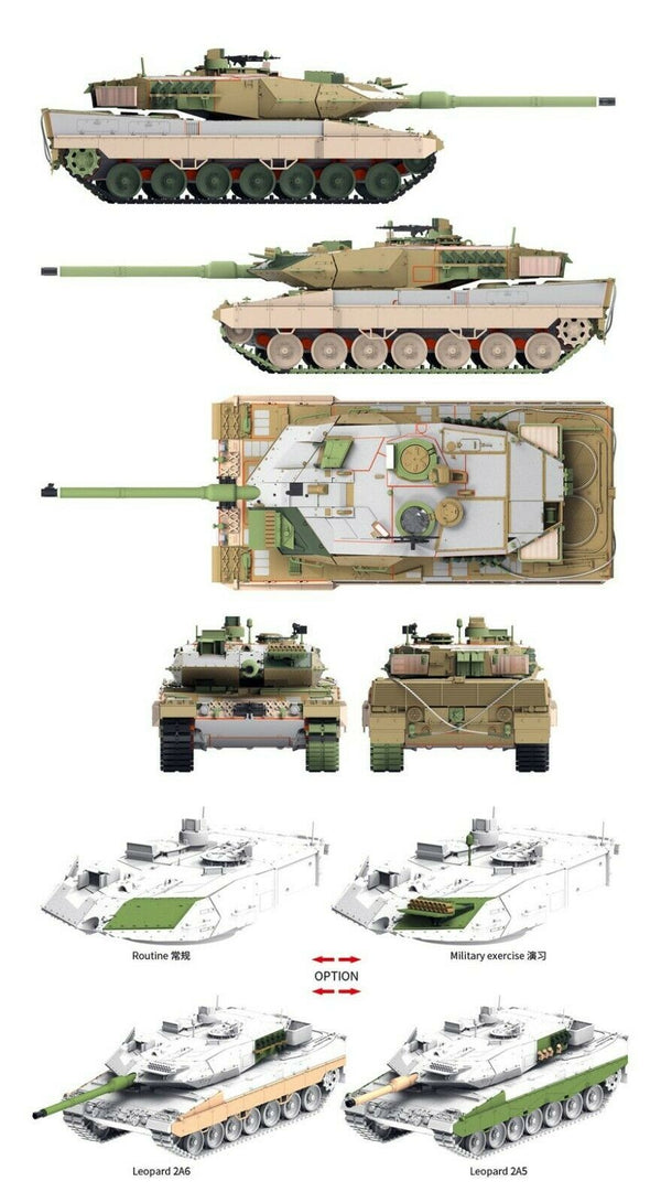 Border TK7201 1/72 Scale German MBT Leopard 2A5/A6 Model Kit