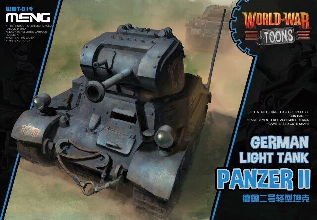 MENG WWT-019 German Light Tank Panzer II [Q Edition] — scale model kit