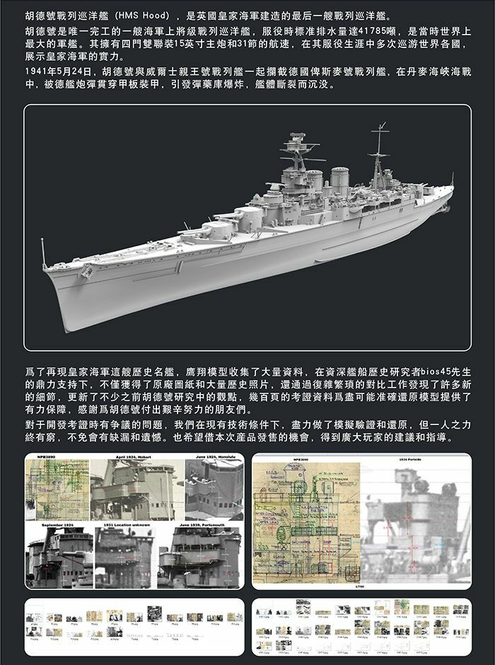 Flyhawk FH1160S 1/700 HMS HOOD 1941 [Deluxe Edition]