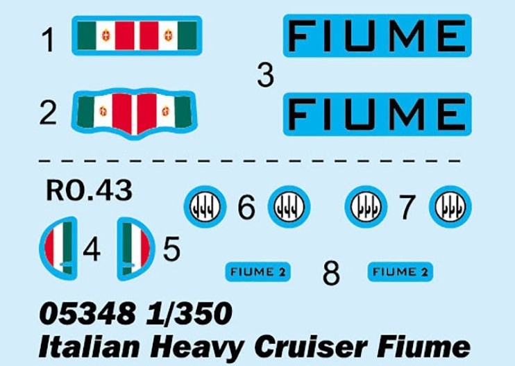 Trumpeter 05348 ITALIAN CRUISER RIVER 1:350 Model Kit-