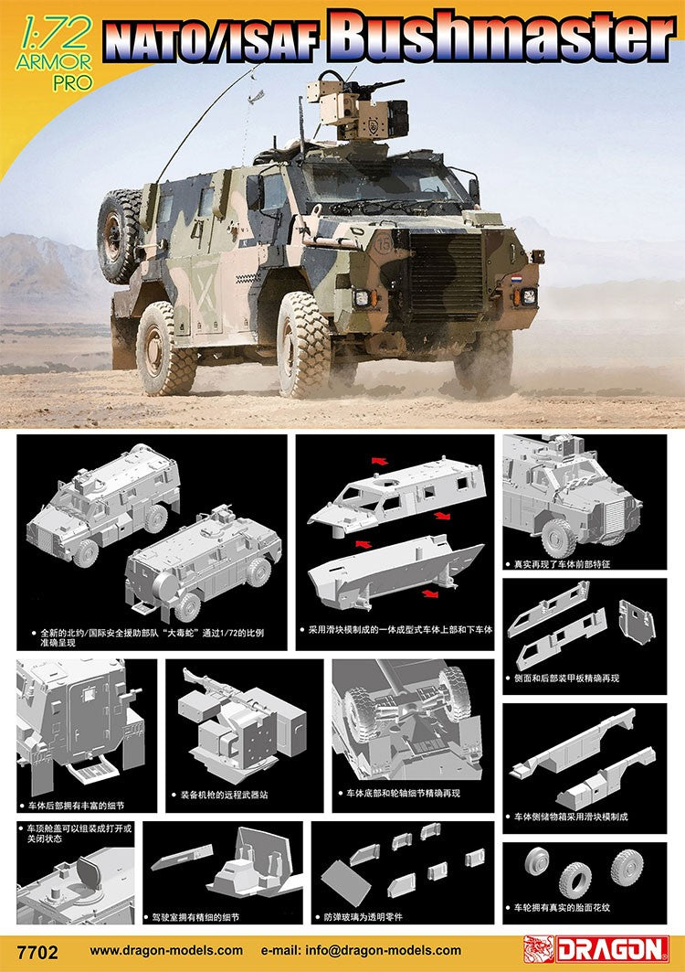 Dragon 7702 1/72 NATO/ISAF Bushmaster Plastic model kit