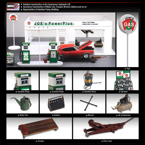 Academy 15122 1/24 Joe`s Power Plus Service Station (Accessory)