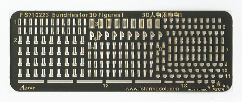 Fivestar PE 1/700 Sundries for 3D Figures I FS710223 — scale model kit