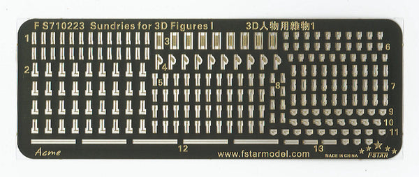 Fivestar PE 1/700 Sundries for 3D Figures I FS710223
