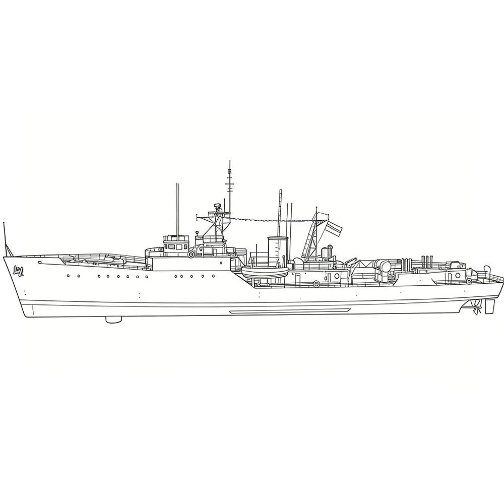 SSMODEL SSC144151S 1/144 Military Model INS Blackwood Class Frigate Full Hull