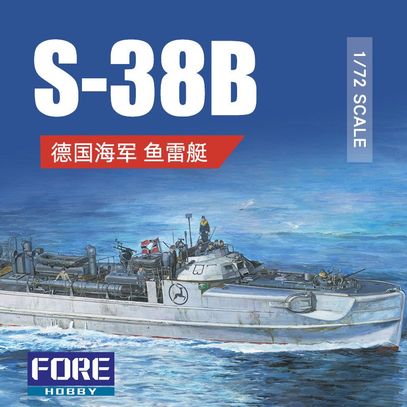 Fore Hobby 1003 1/72 Scale German Schnellboot S-38b Model Kit