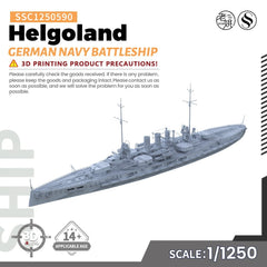 SSMODEL SSC1250590 1/1250 Military Model Kit German Navy Helgoland Battleship